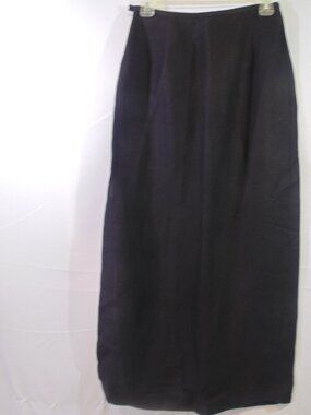 Ann Taylor maxi Skirt Womens Linen Blend Black size 6